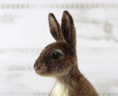 Image of a needle felted rabbit